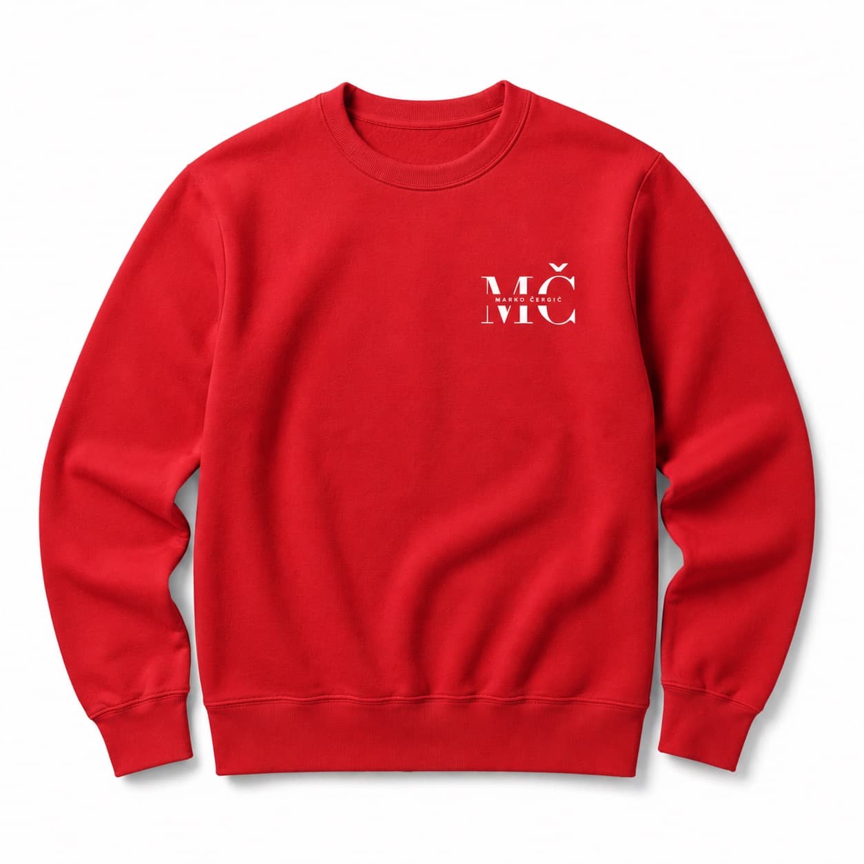 Red MČ sweater product front